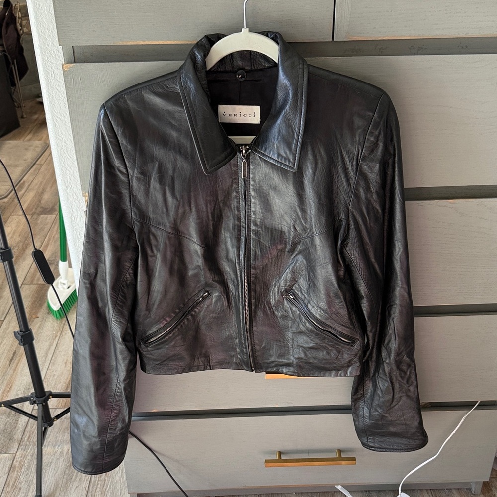 Vericci Charcoal Leather Jacket